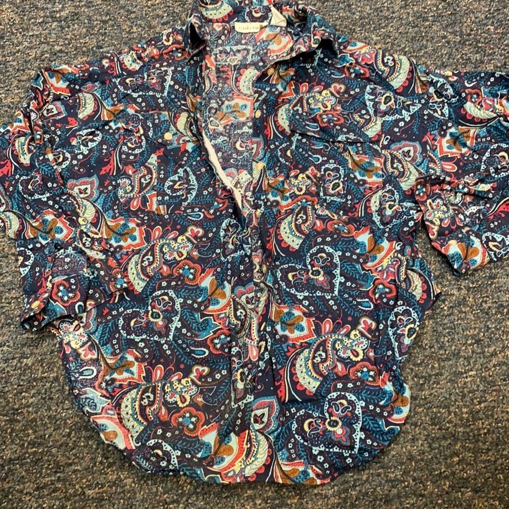 Cristina Cotton Button Down Blouse sz. L